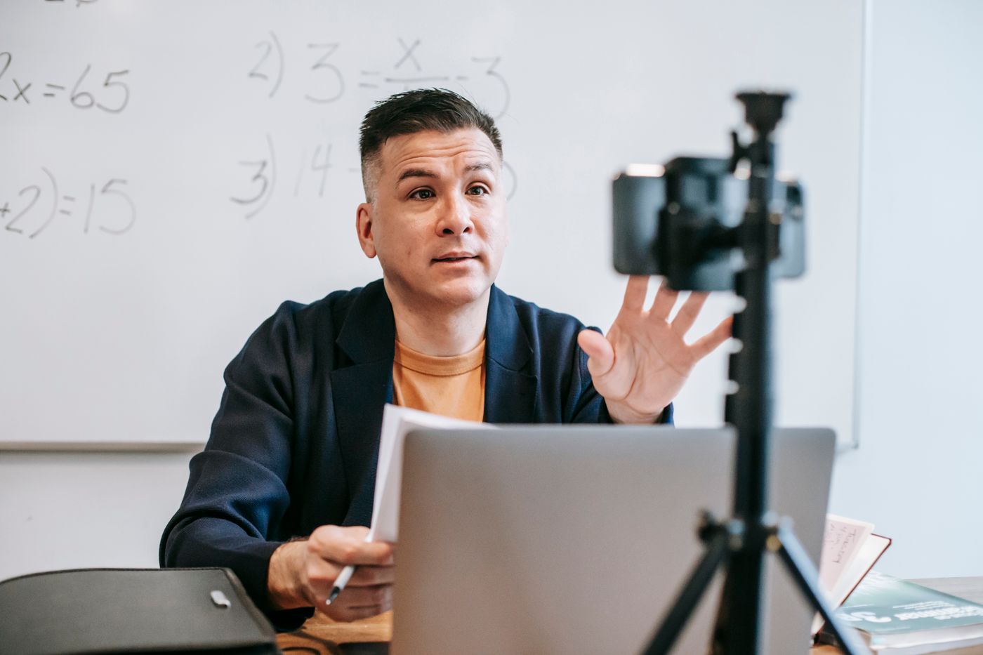 Grabación de una explicación educativa